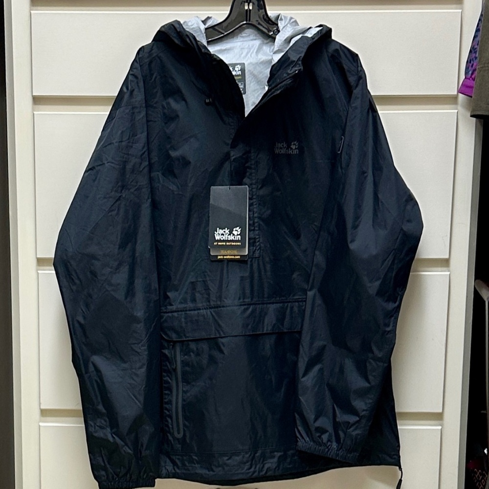Jack Wolfskin NWT Mens Cloudburst Texapore Waterproof Smock black XXL